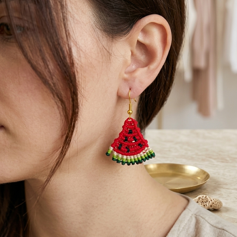PENDIENTES FRESCOS SANDÍA