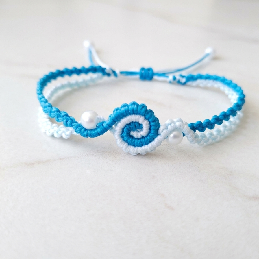 PULSERA OLAS DEL MAR 🌊 AZUL