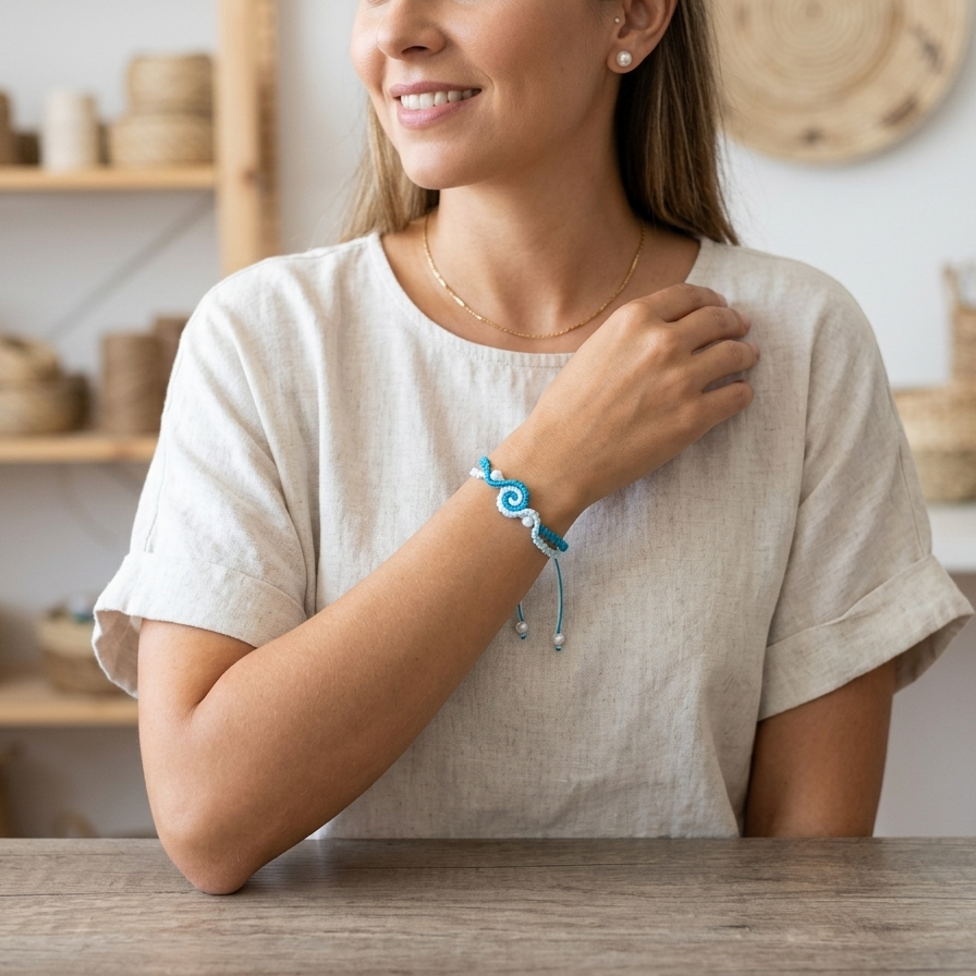PULSERA OLAS DEL MAR 🌊 AZUL
