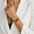 BRAZALETE CUADRADOS METAL