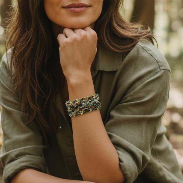 BRAZALETE REJILLA VERDE