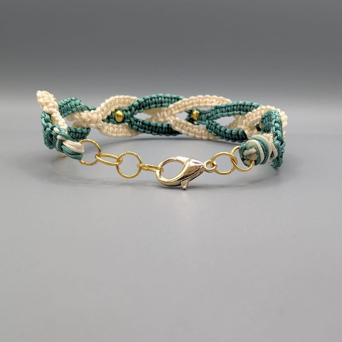 PULSERA DOS TONOS AGUAMARINA