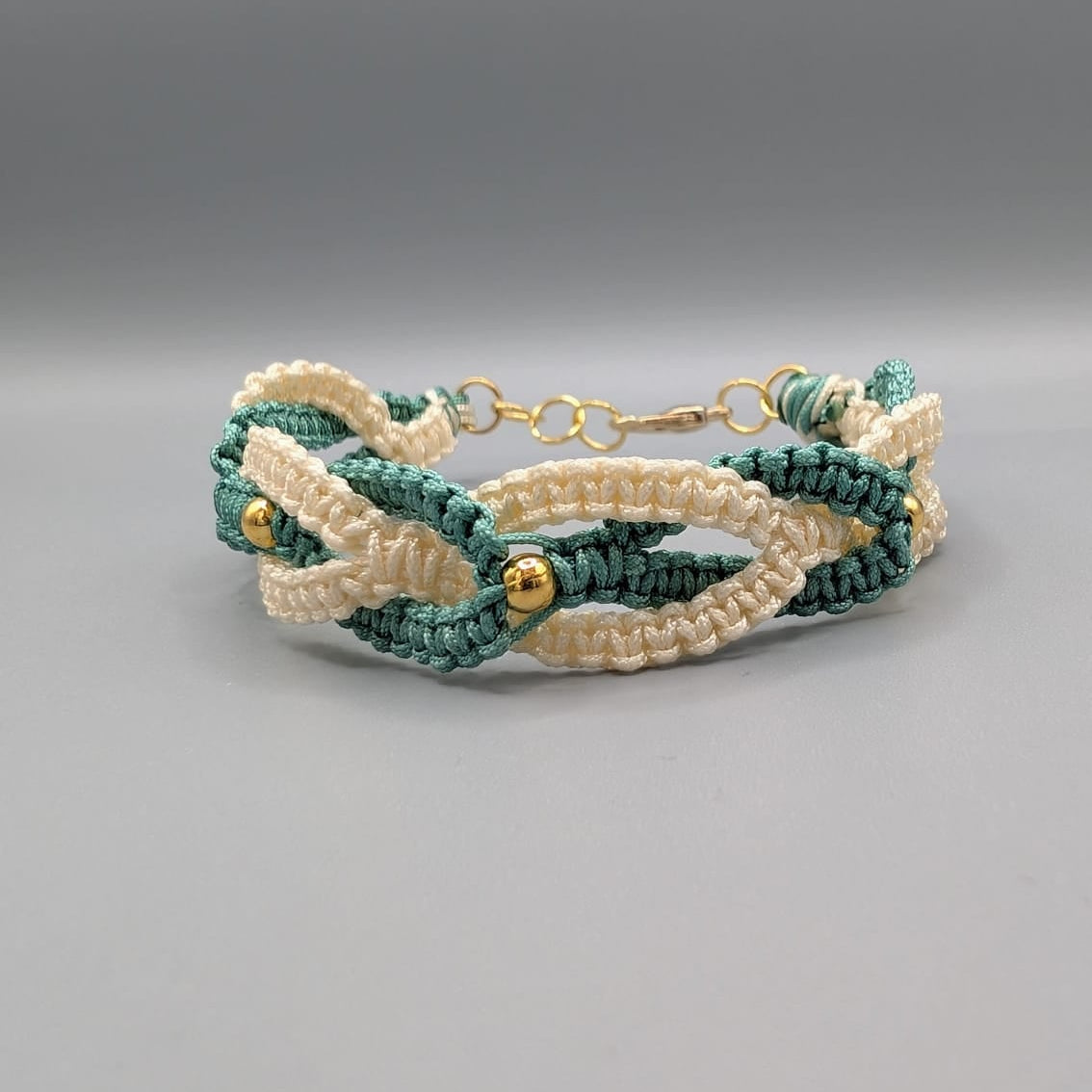 PULSERA DOS TONOS AGUAMARINA