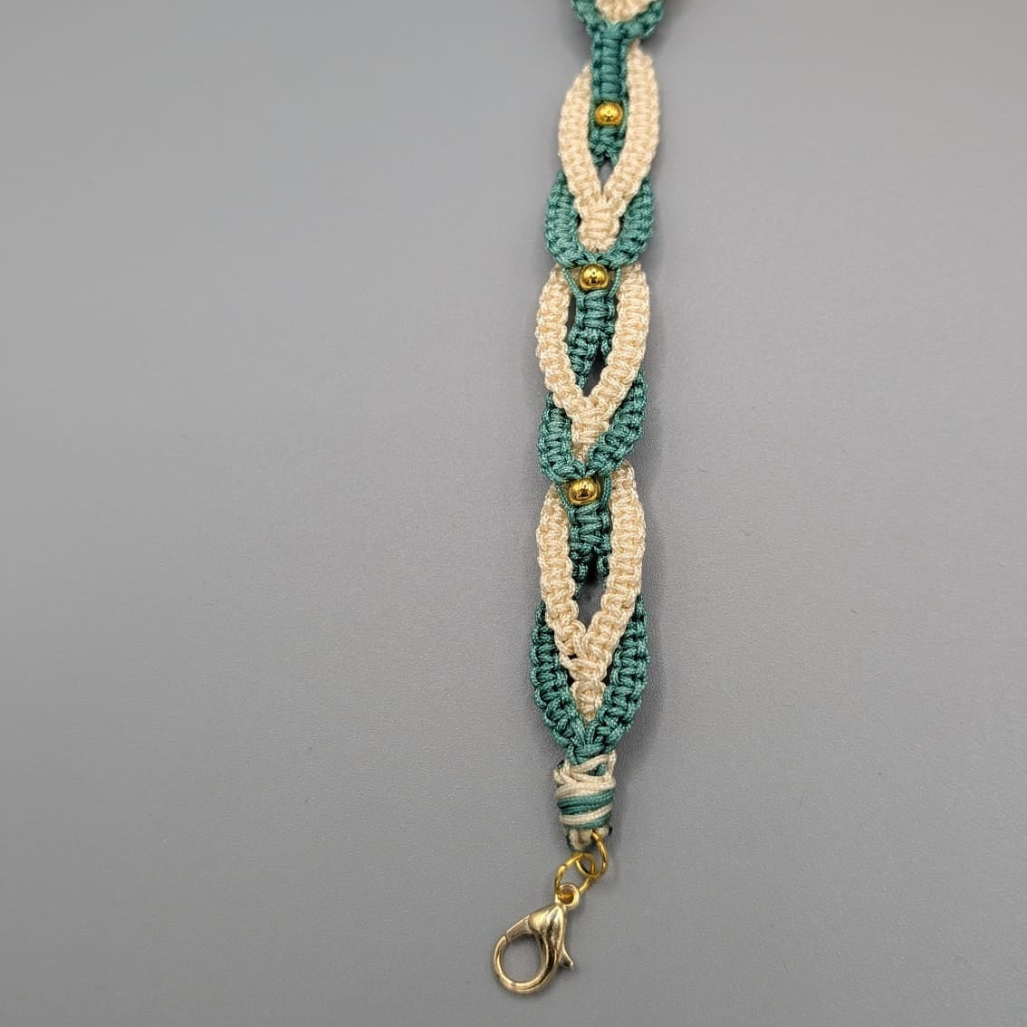 PULSERA DOS TONOS AGUAMARINA