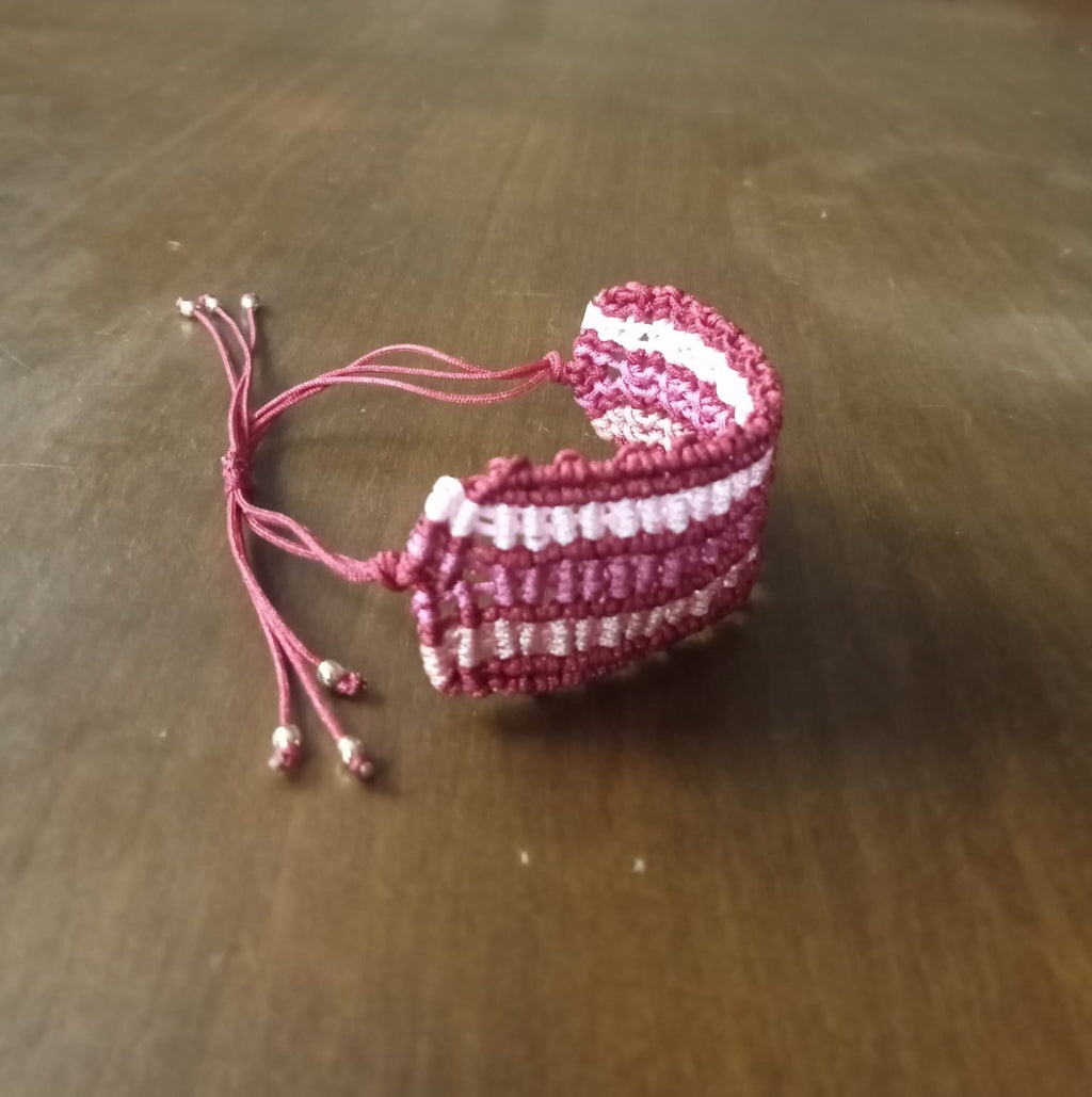 BRAZALETE TRES TONOS GRANATES
