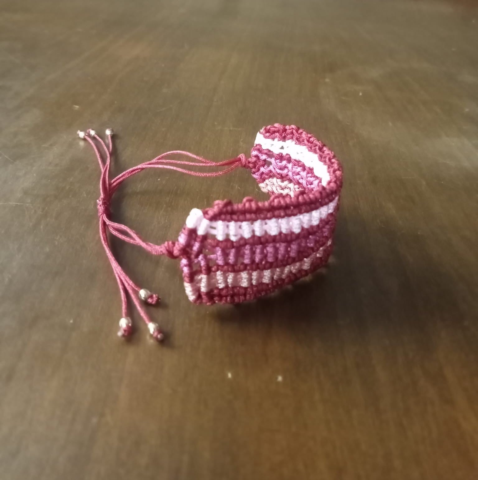 BRAZALETE TRES TONOS GRANATES