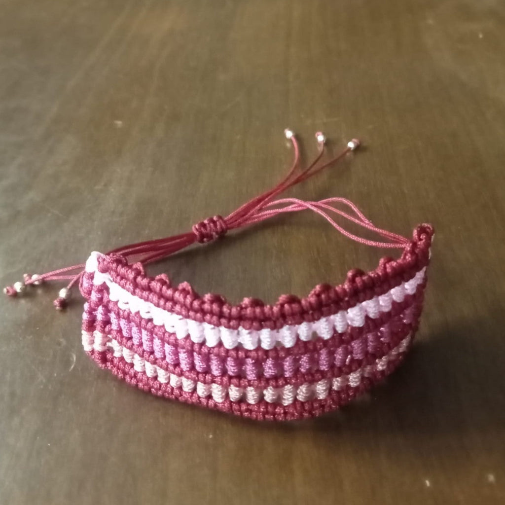 BRAZALETE TRES TONOS GRANATES