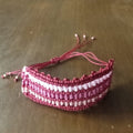 BRAZALETE TRES TONOS GRANATES