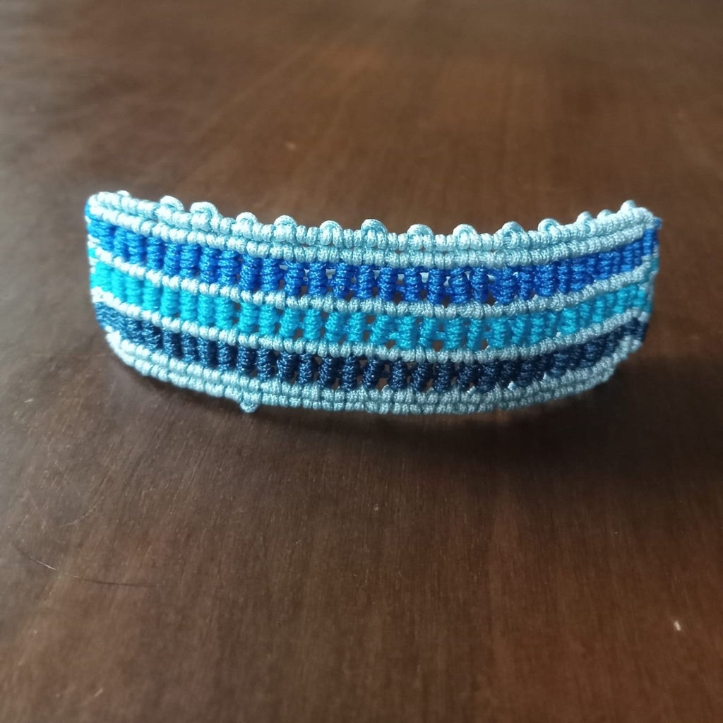 BRAZALETE TRES TONOS AZULES FUERTES