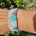 BRAZALETE GEOMETRIA MONTAÑAS AZULES