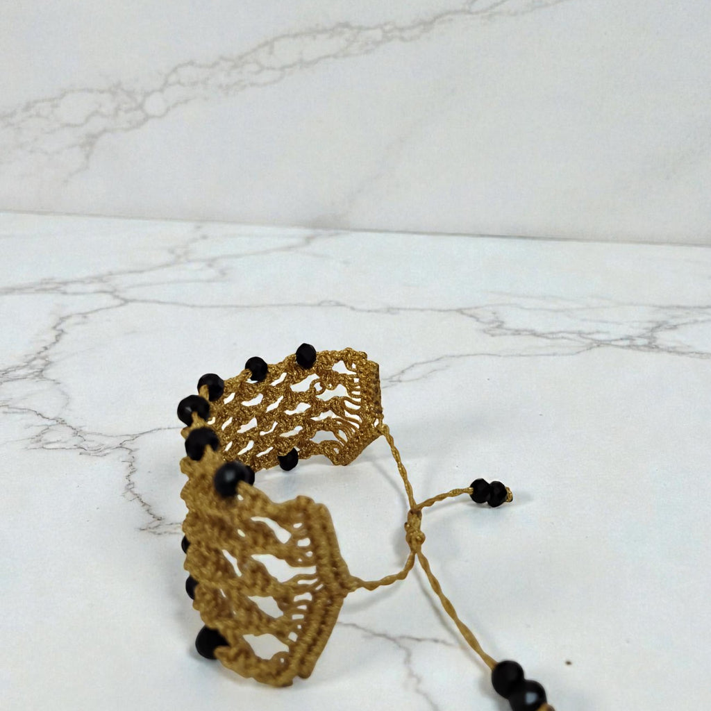 PULSERA REJILLA DORADA