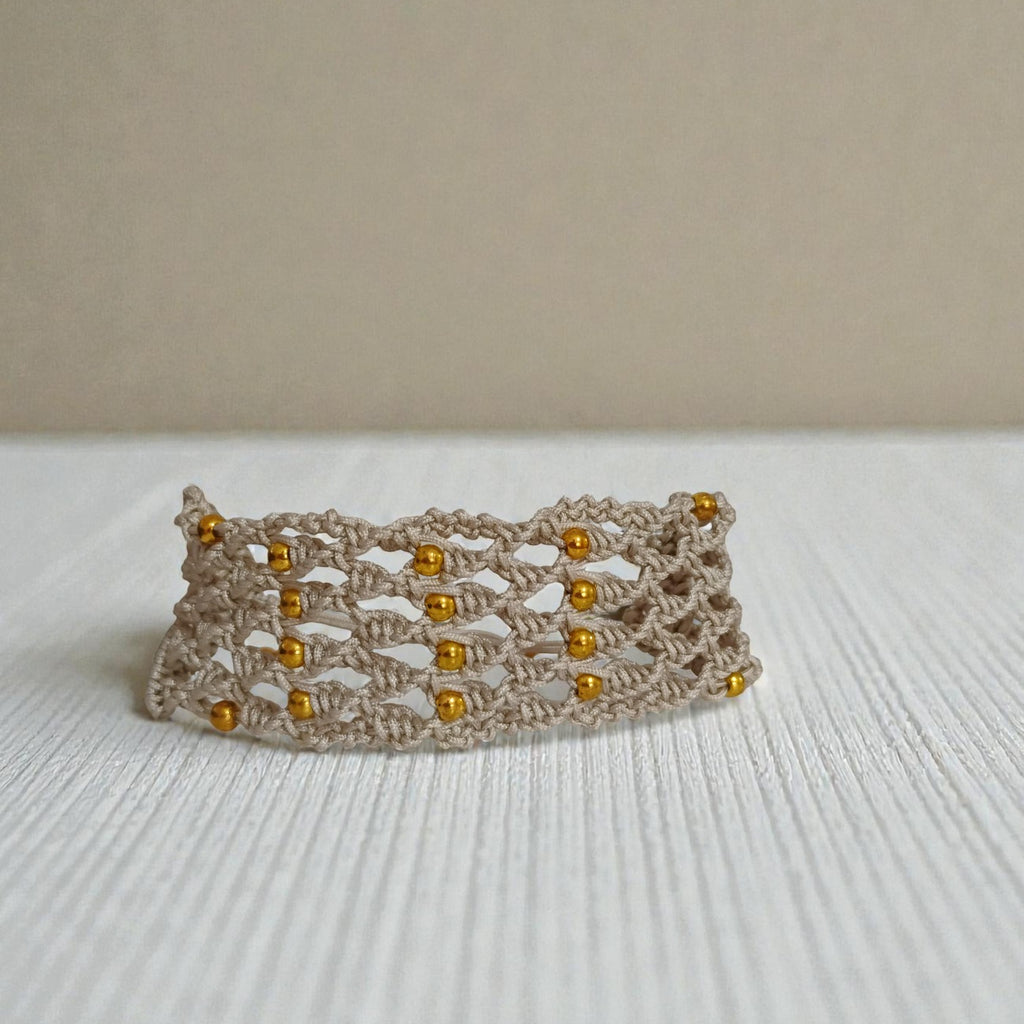 PULSERA REJILLA GRIS