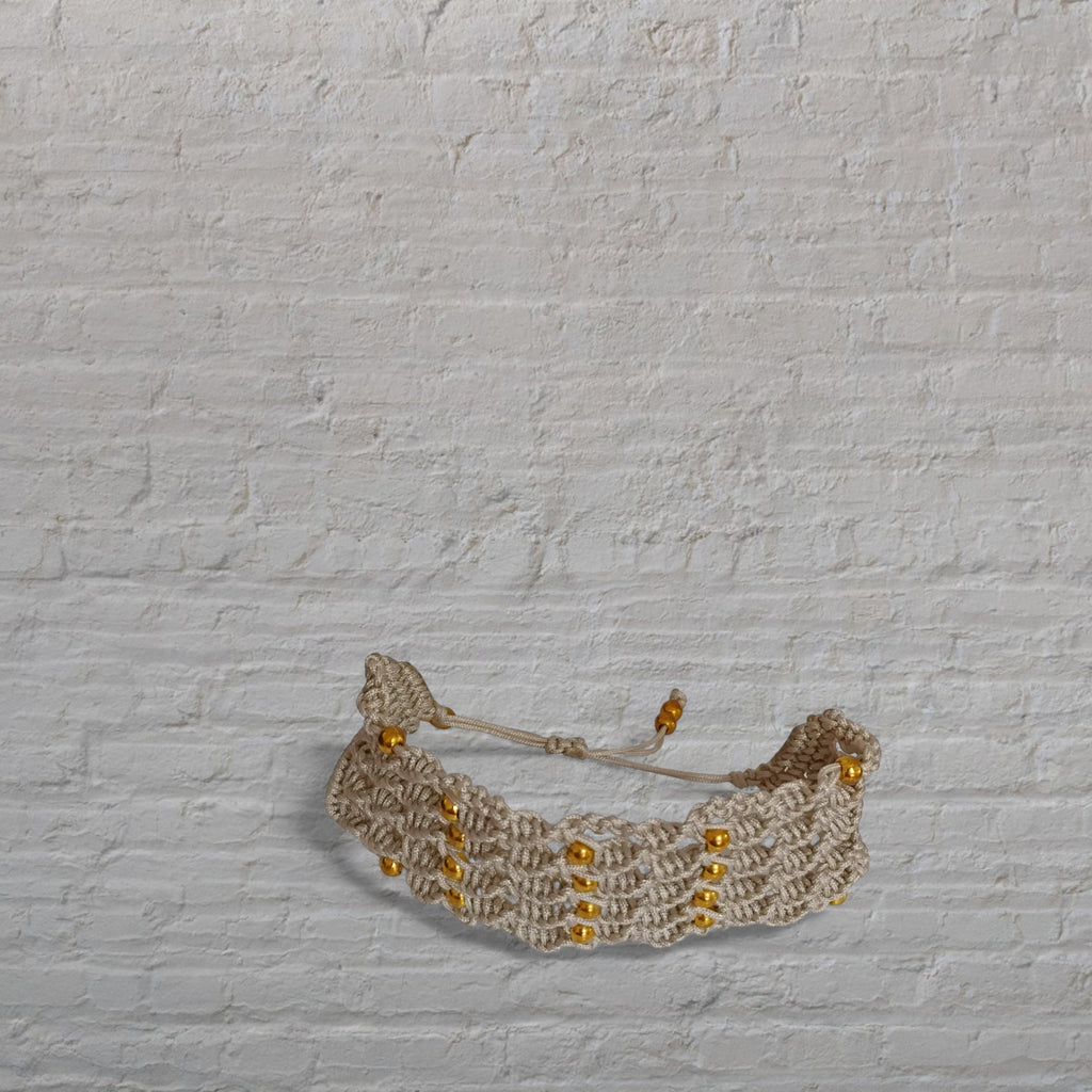 PULSERA REJILLA GRIS