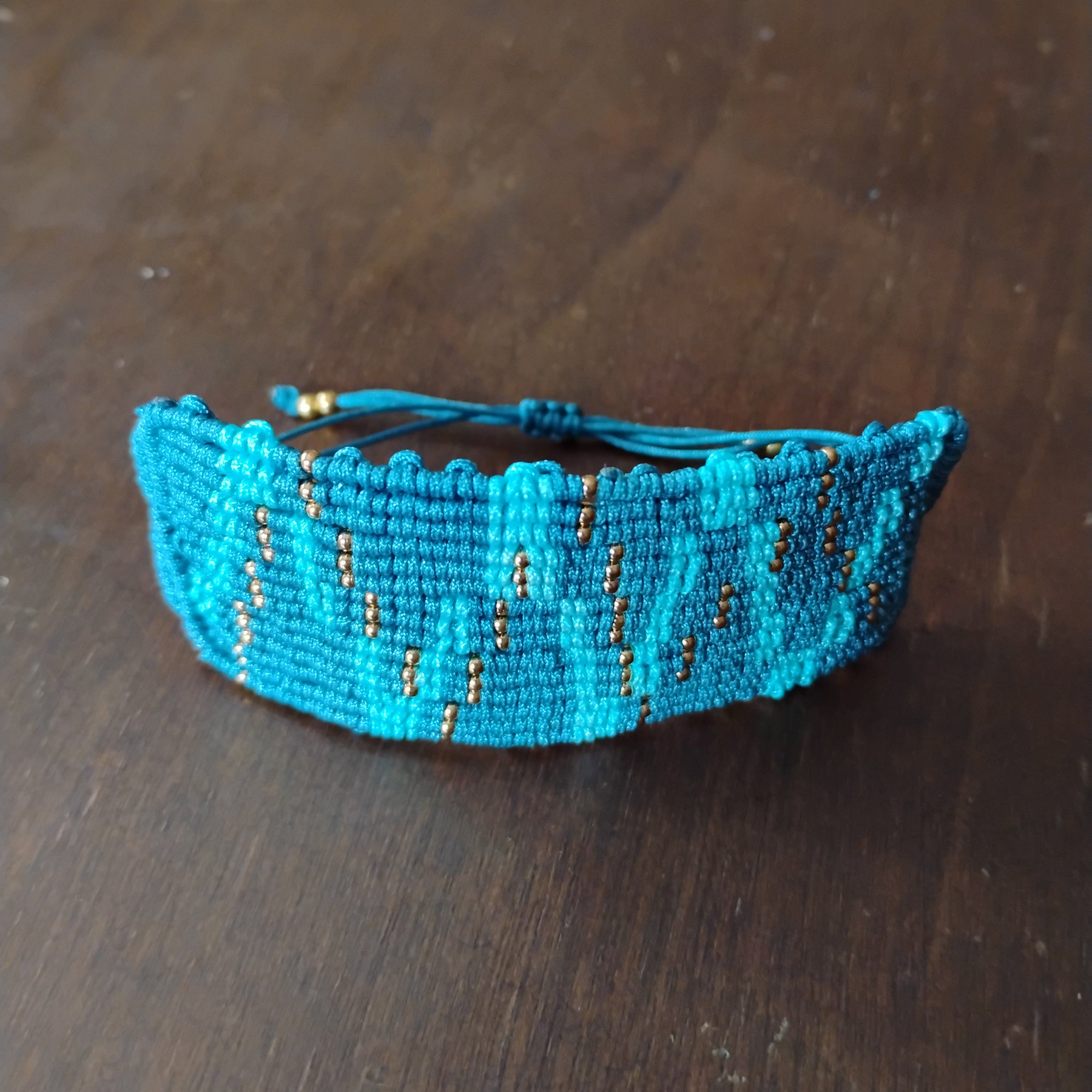 BRAZALETE GEOMETRIA AGUAMARINA
