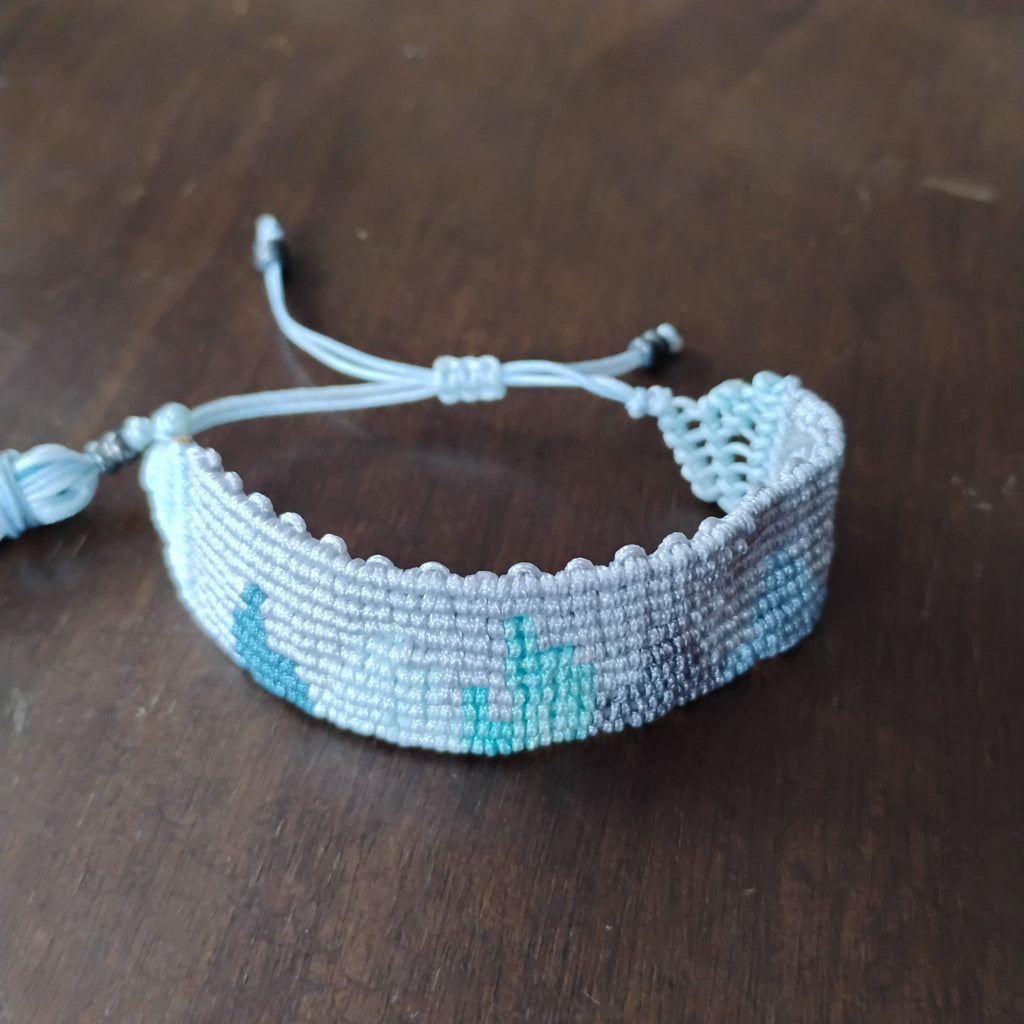 BRAZALETE GEOMETRIA MONTAÑAS AZULES