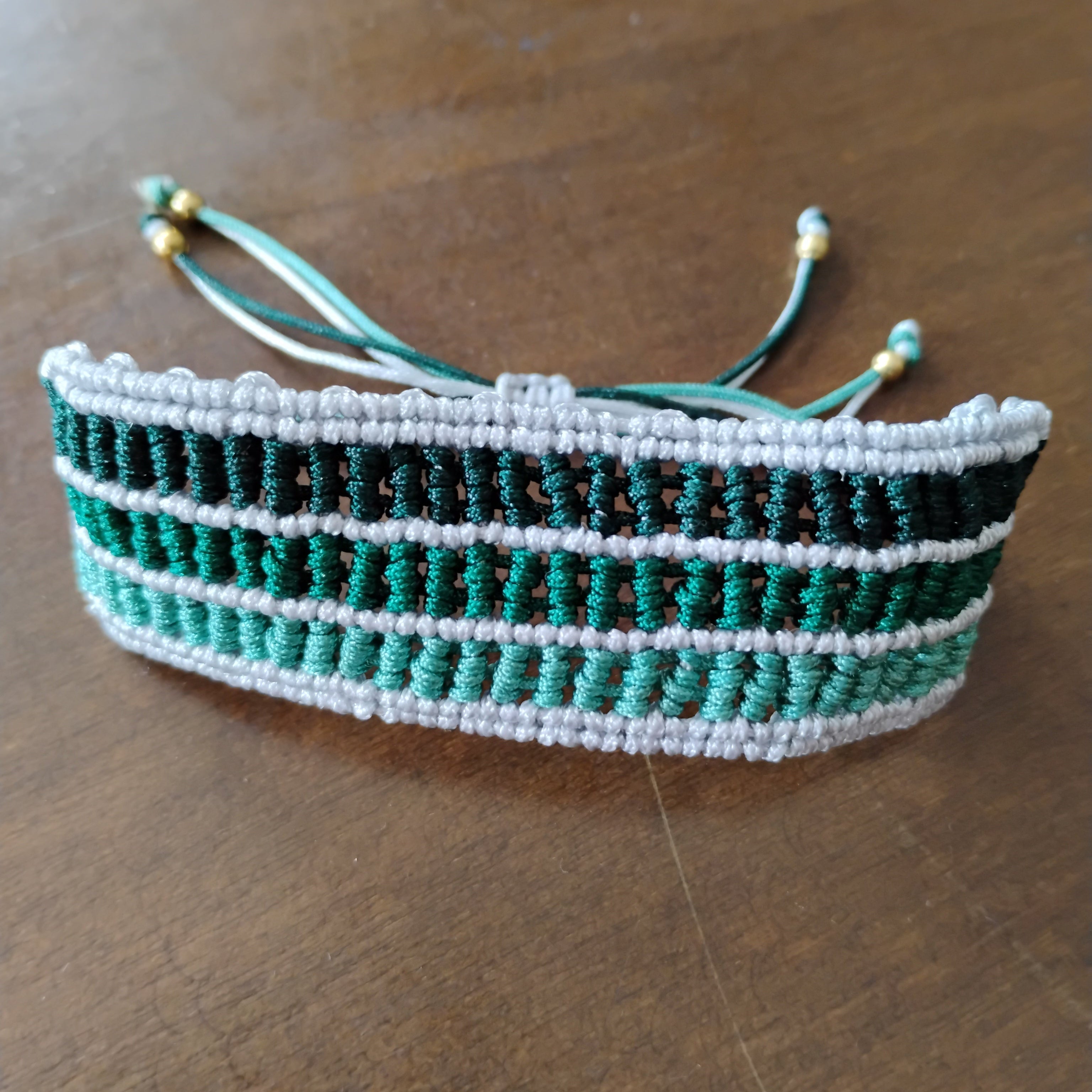 BRAZALETE TRES TONOS VERDES