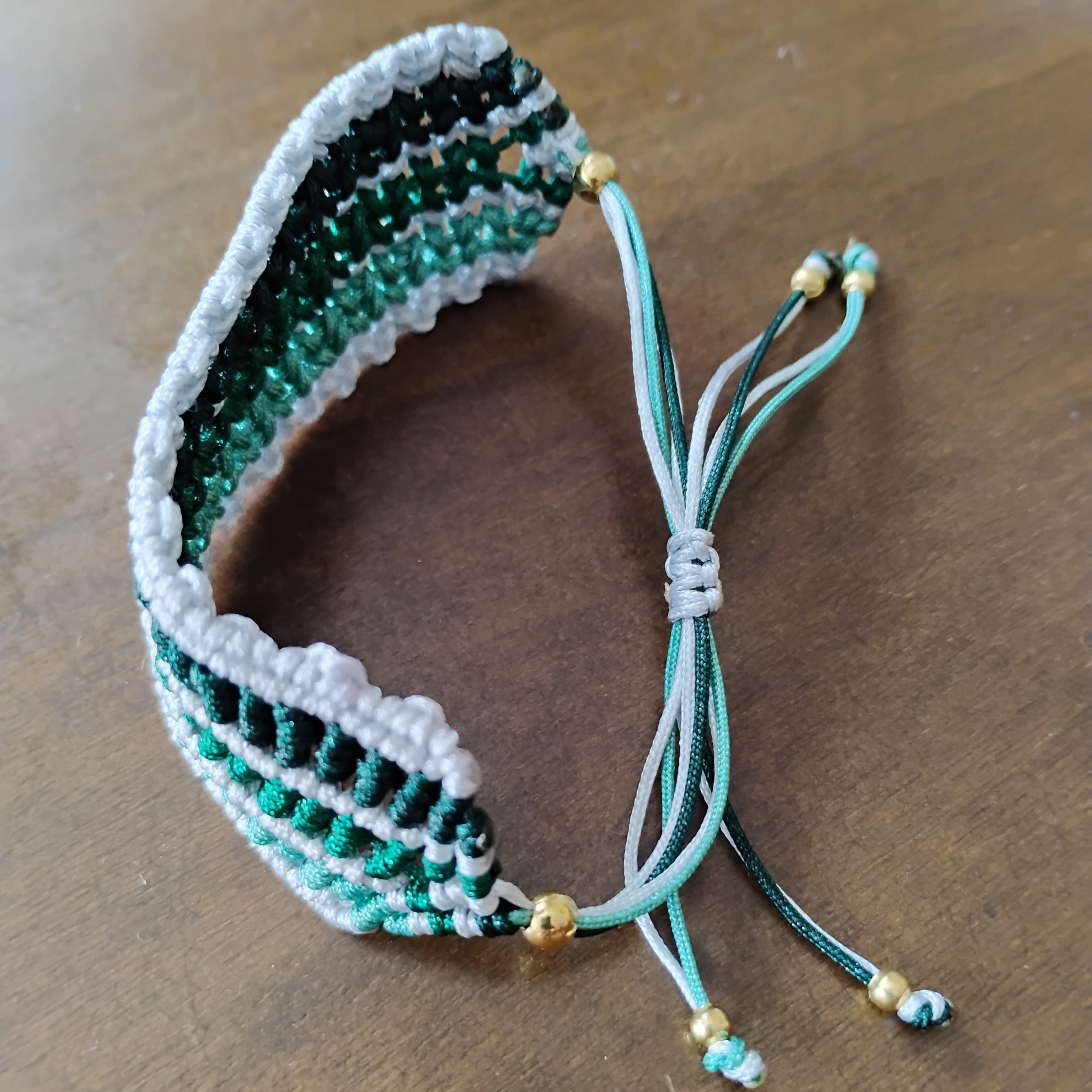 BRAZALETE TRES TONOS VERDES