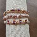 PULSERA TRIPLE BEIGE CON CUENTAS DE ARROZ