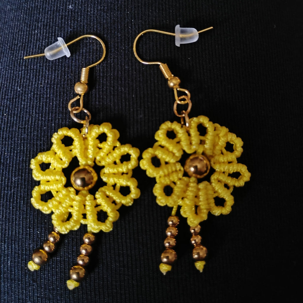 PENDIENTES FLOR DE SOL AMARILLO