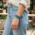 BRAZALETE GEOMETRIA AGUAMARINA