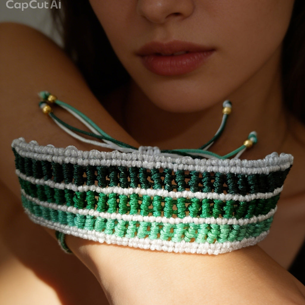 BRAZALETE TRES TONOS VERDES