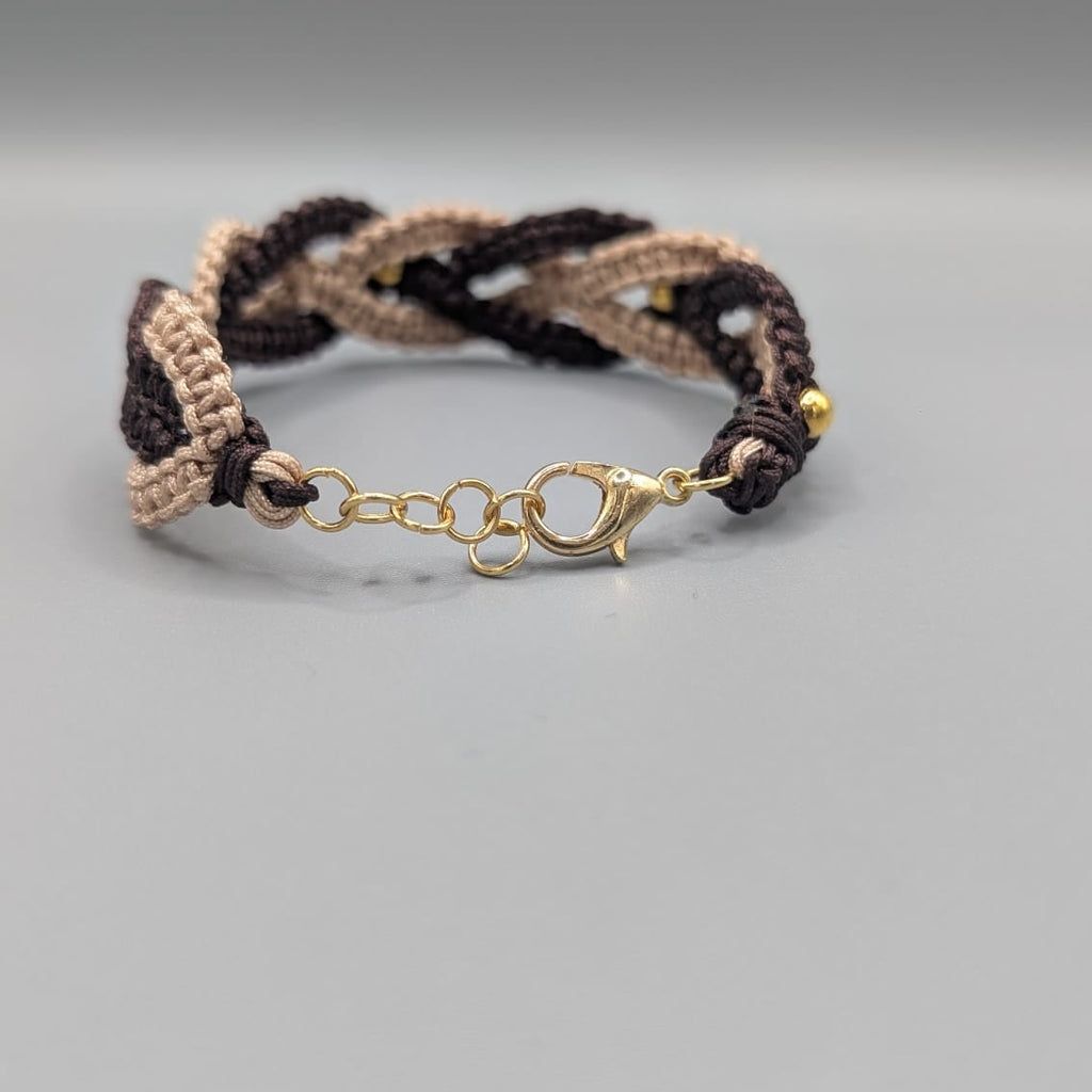 PULSERA DOS TONOS COLORES TIERRA