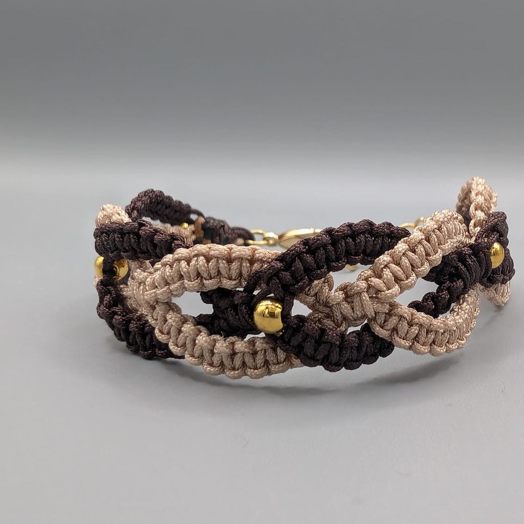 PULSERA DOS TONOS COLORES TIERRA