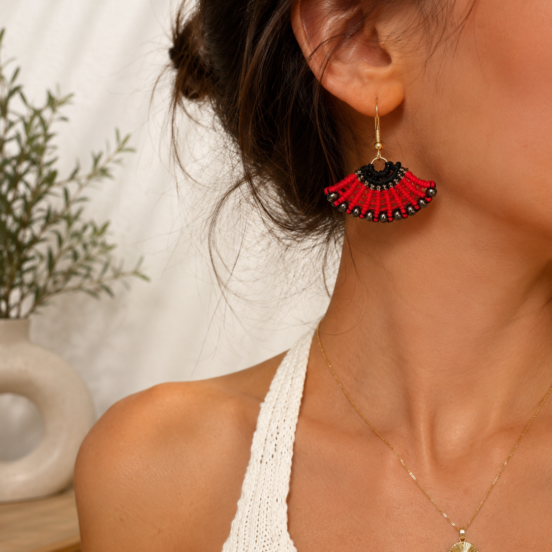 PENDIENTES EN FORMA DE ABANICOS
