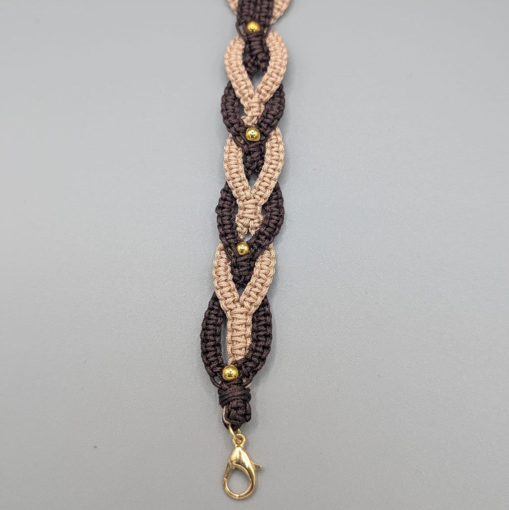PULSERA DOS TONOS COLORES TIERRA
