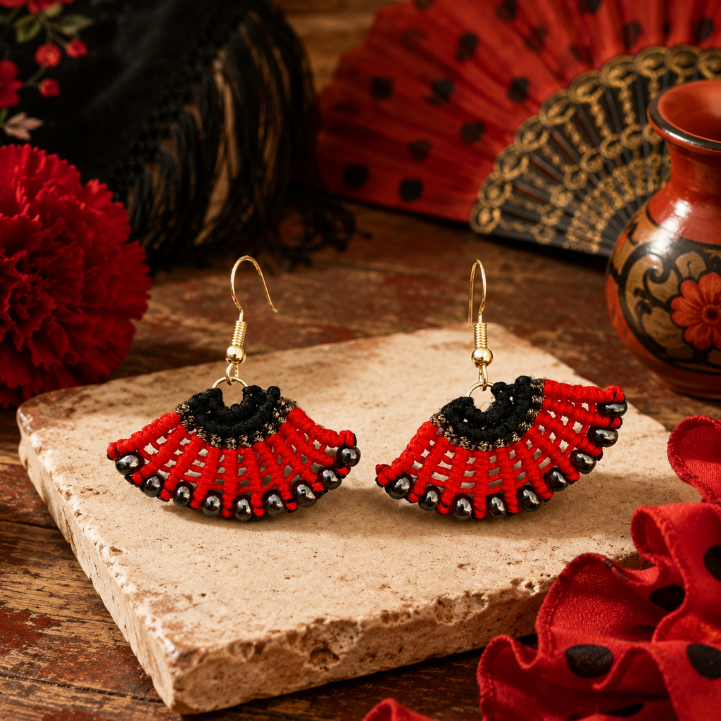 PENDIENTES EN FORMA DE ABANICOS