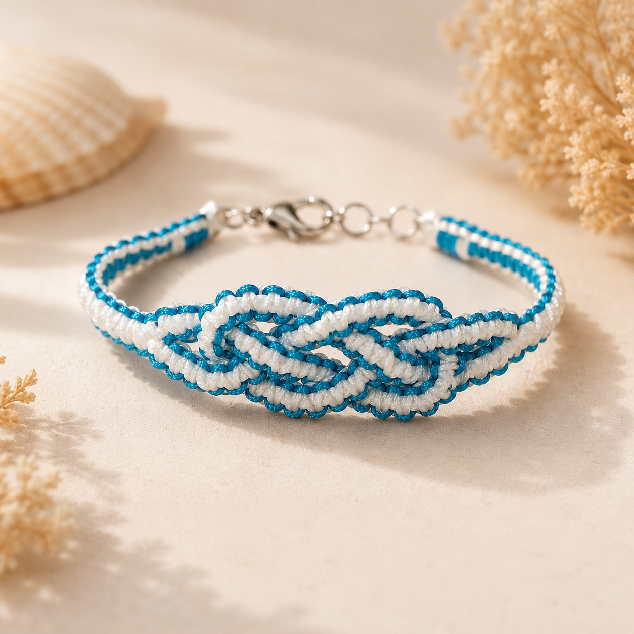 PULSERA NUDO DE LA SUERTE 🍀 azul