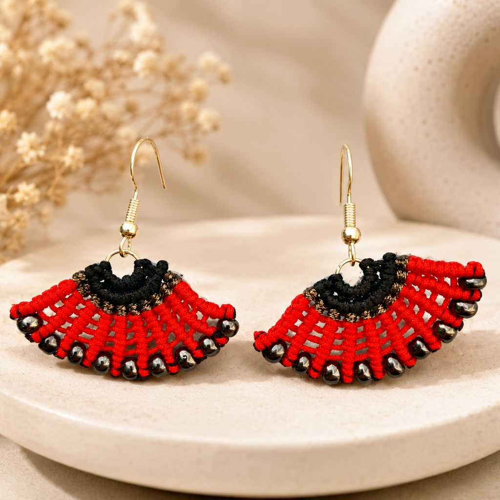 PENDIENTES EN FORMA DE ABANICOS